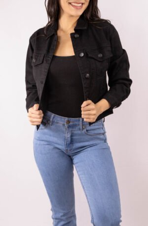 Chaqueta denim negra para mujer – Black Denim Jacket