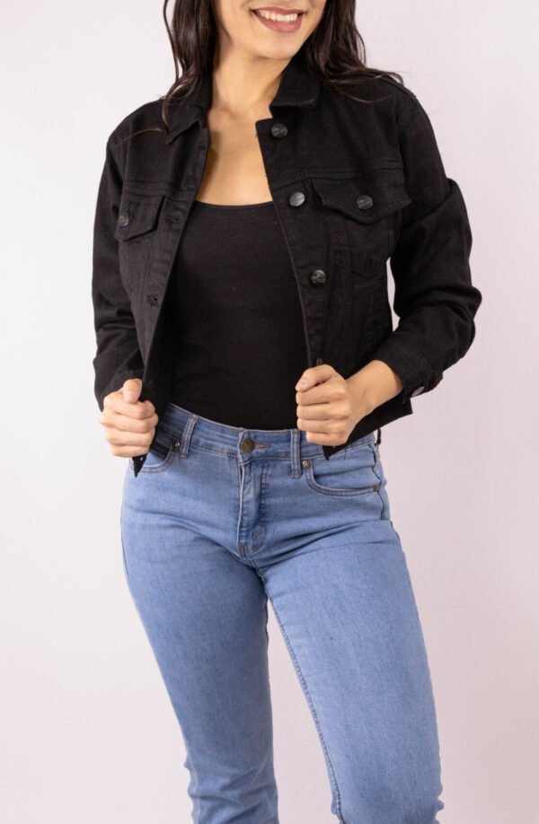 Chaqueta denim negra para mujer – Black Denim Jacket