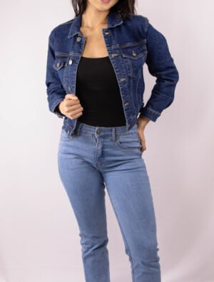 Chaqueta denim azul medio para mujer – Medium Blue Jacket Buffalo